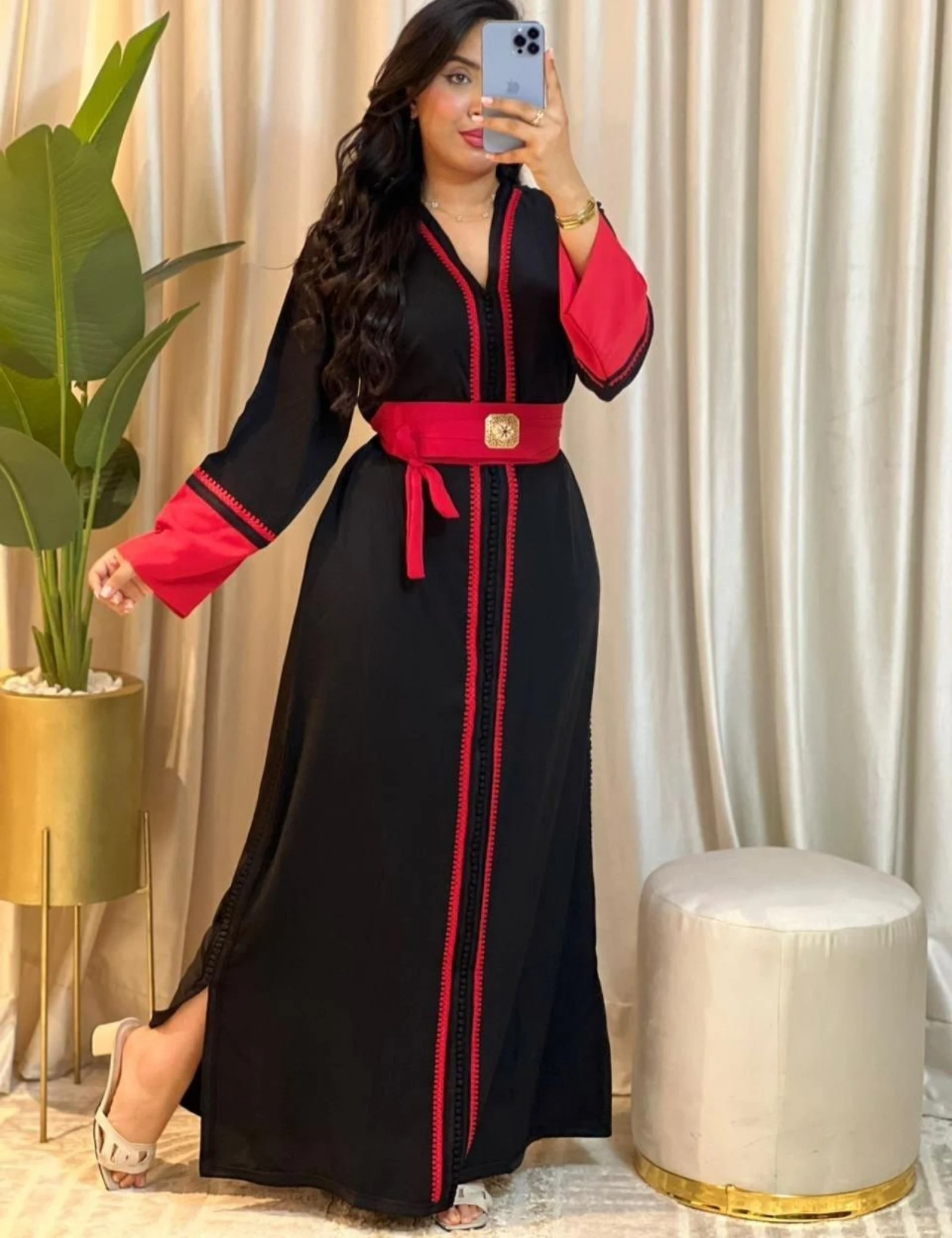 Caftan longue avec ceinture  – photo 6